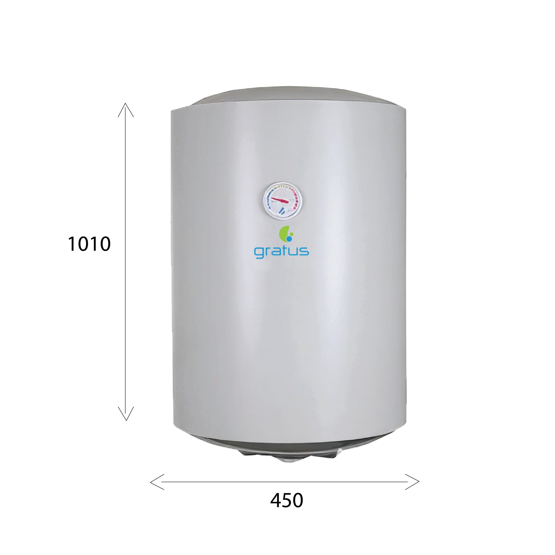 Gratus 100L Vertical Electric Water Heater | 1500W | Glass Enamel Tank | White | SWHE-100V
