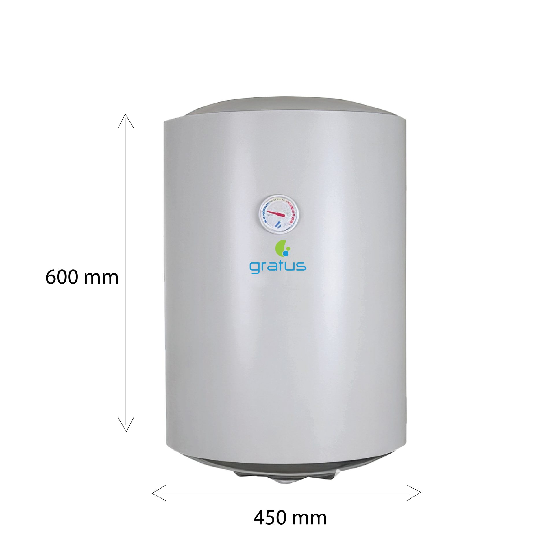 Gratus 50L Vertical Electric Water Heater 1500W White | SWHE-050V