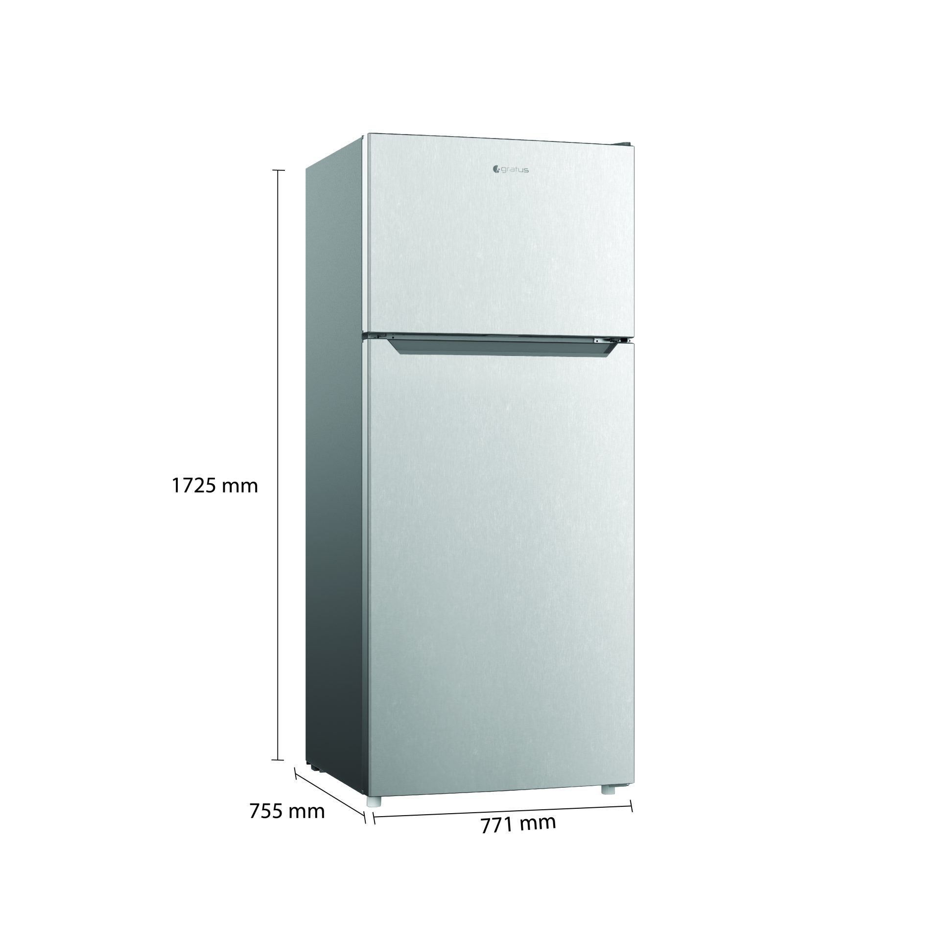 Gratus Golden Fresh Technology Convertible Frost Free Double Door with humidity control, Active-C Fresh, Multi-Air Flow, Inox, Model-RF500WVSRICX1