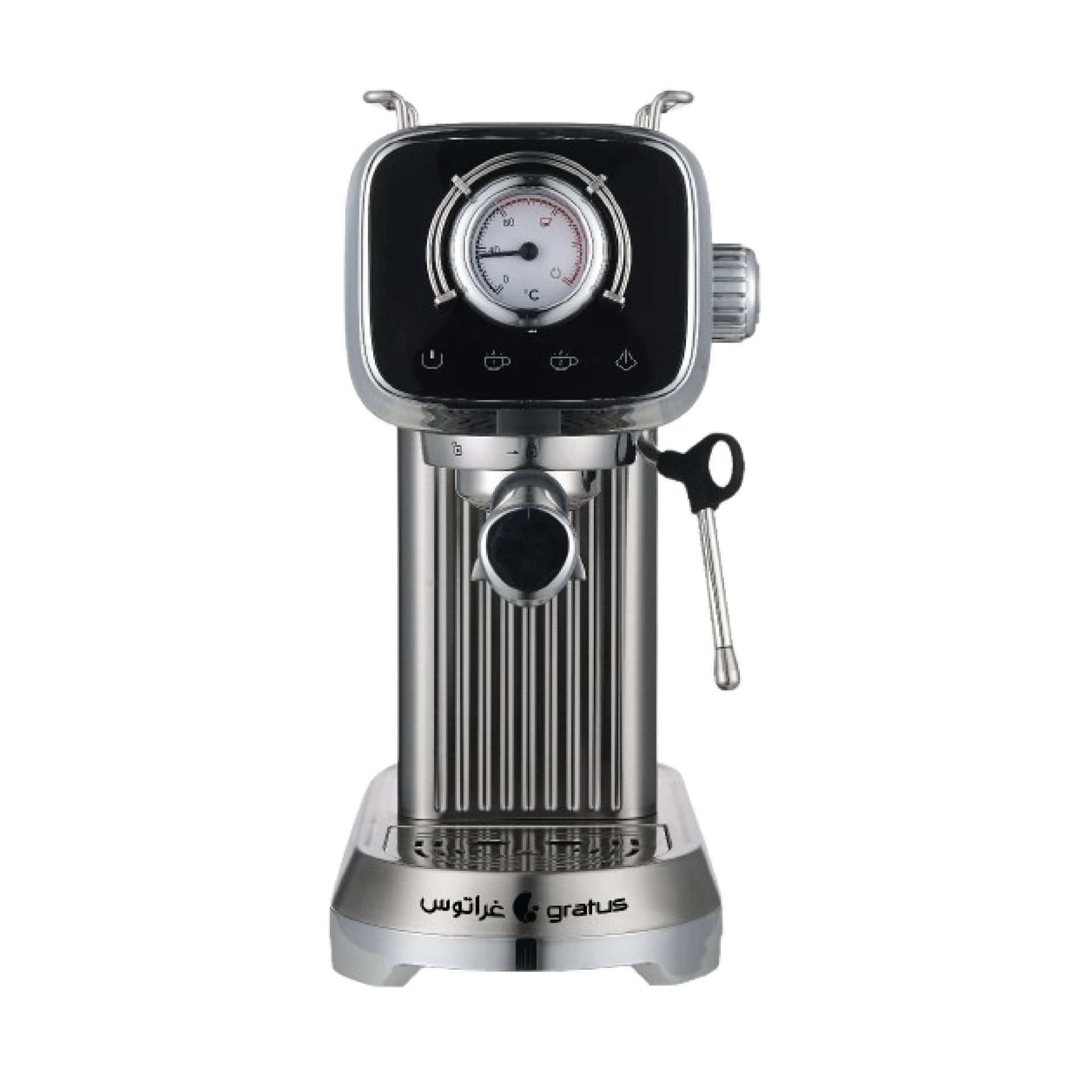 Gratus 1350W Espresso Coffee Maker | 20-Bar Italian ULKA Pump | 1.8L Water Tank | GCM818EXFS