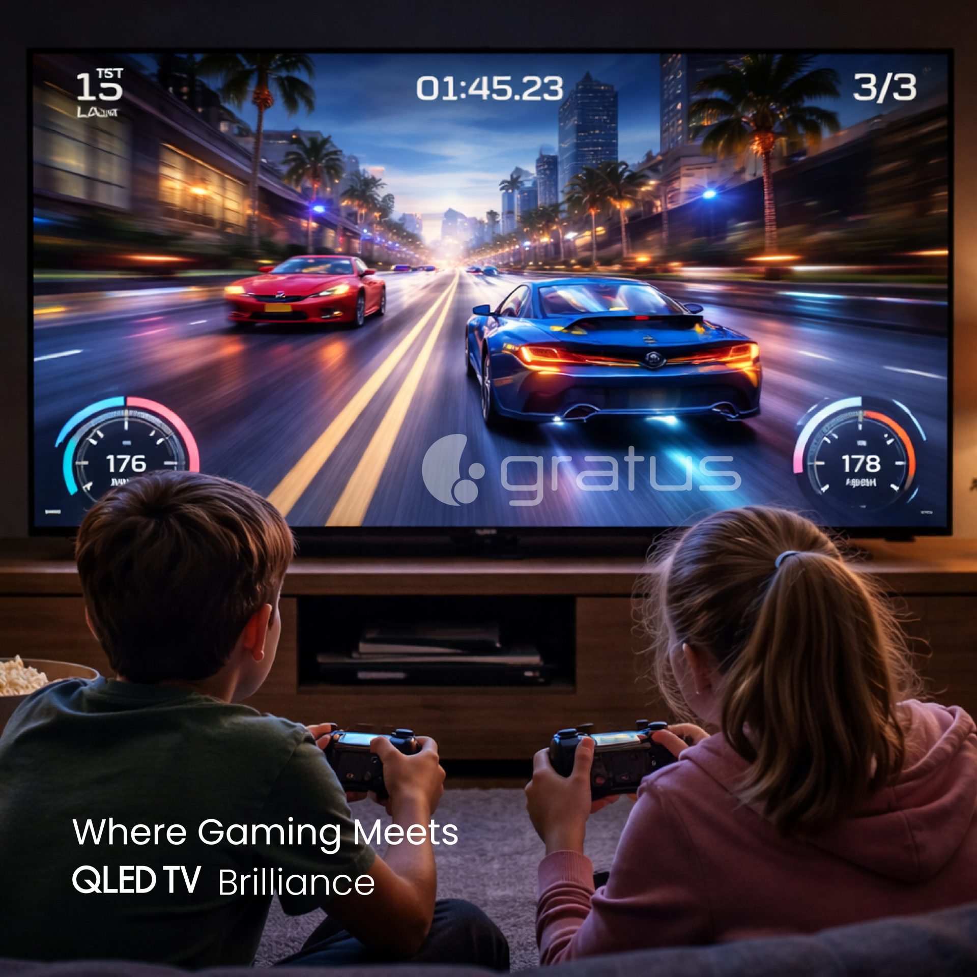 Gratus 70" WebOS powered 4K Edgeless QLED SMART TV with ThinQ AI, Quad Core Processor, Dolby Audio, Model- LT70QW4K24H