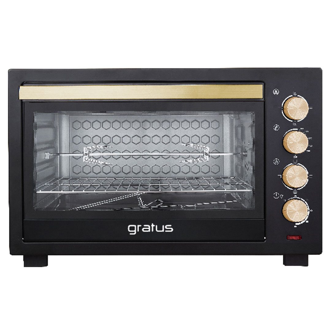 Gratus 80L 2800W Electric Oven Toaster Grill with Rotisserie, Timer & Temperature Control, 1-Year Warranty – Model GTC80NCGX2