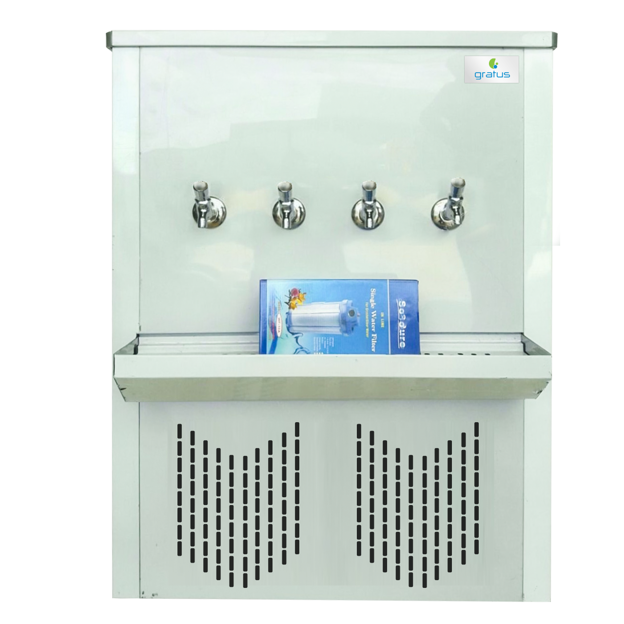 Gratus 4 Taps, 85 gallons Steel Water Cooler 1 Year Warranty, Model- GSD88T4