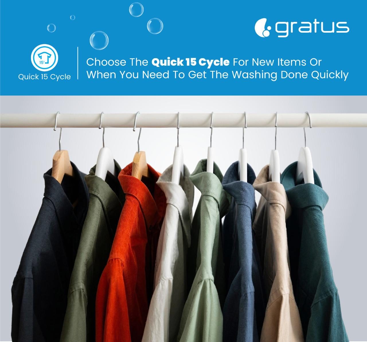 Gratus 8 KG Front Load Washing Machine 1400 RPM & 15 Programs, Digital Display, Inverter Motor, inox silver, 1 Year Full Warranty, Model - WFD8502WEVTX