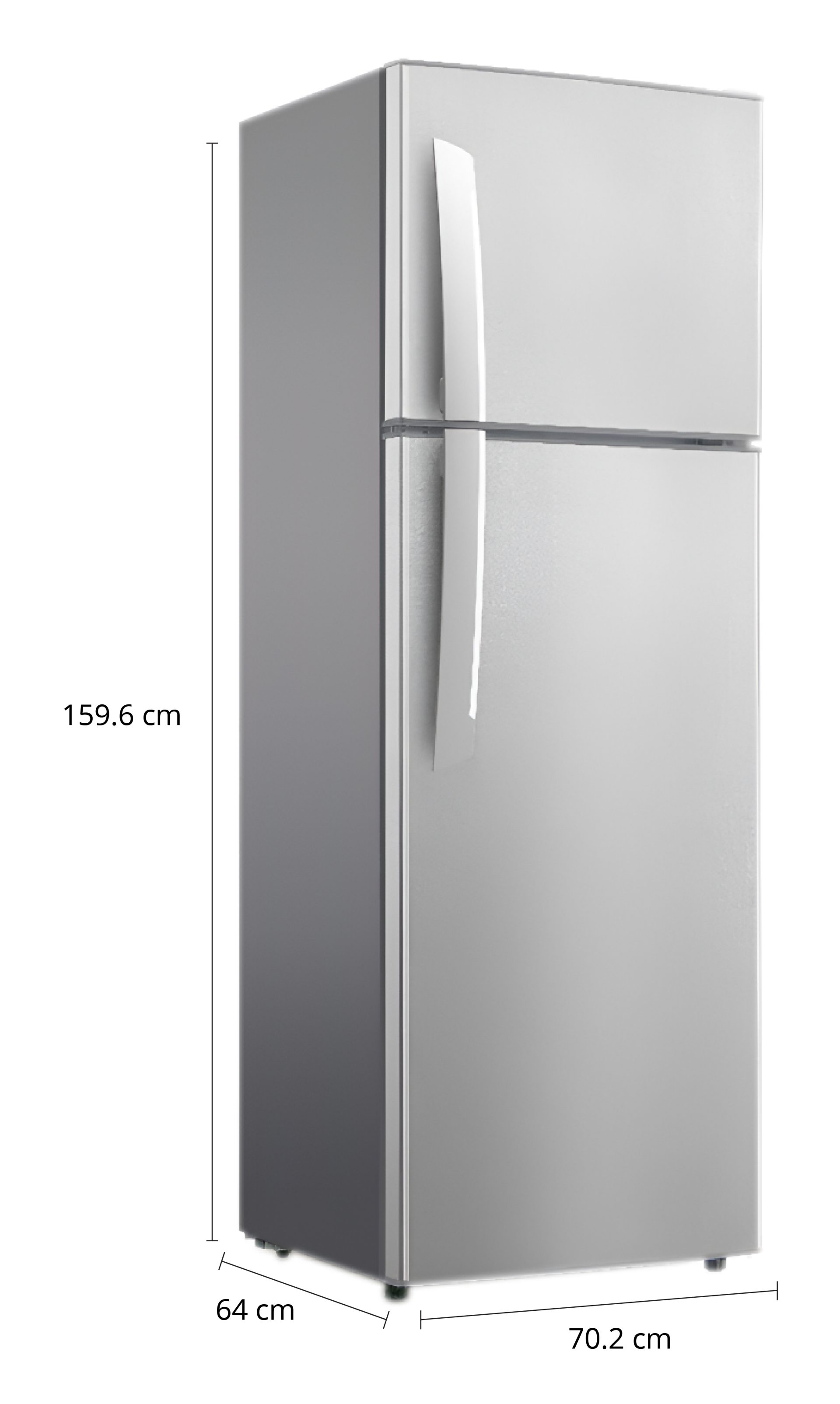 Gratus RD400CHSC1 Top Mount Double Door Refrigerator with Humidity Control, Active-C Fresh, Multi-Air Flow, Inox Finish