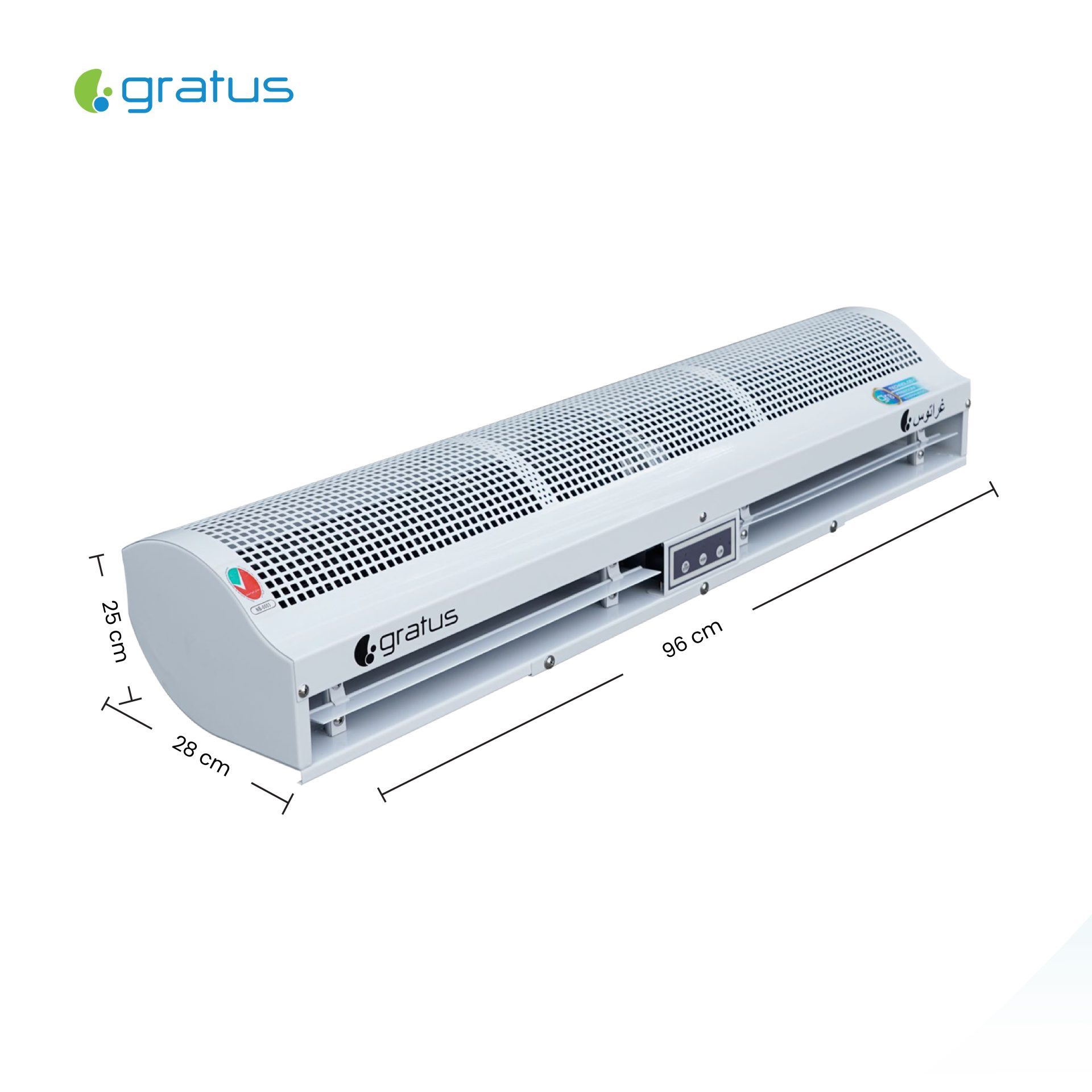 Gratus Air Curtains 150 cm Cross Flow Type, with Remote controller & Sensor, and Door magnetic switch, Made in China, Model- GC15G5-2RC-DS