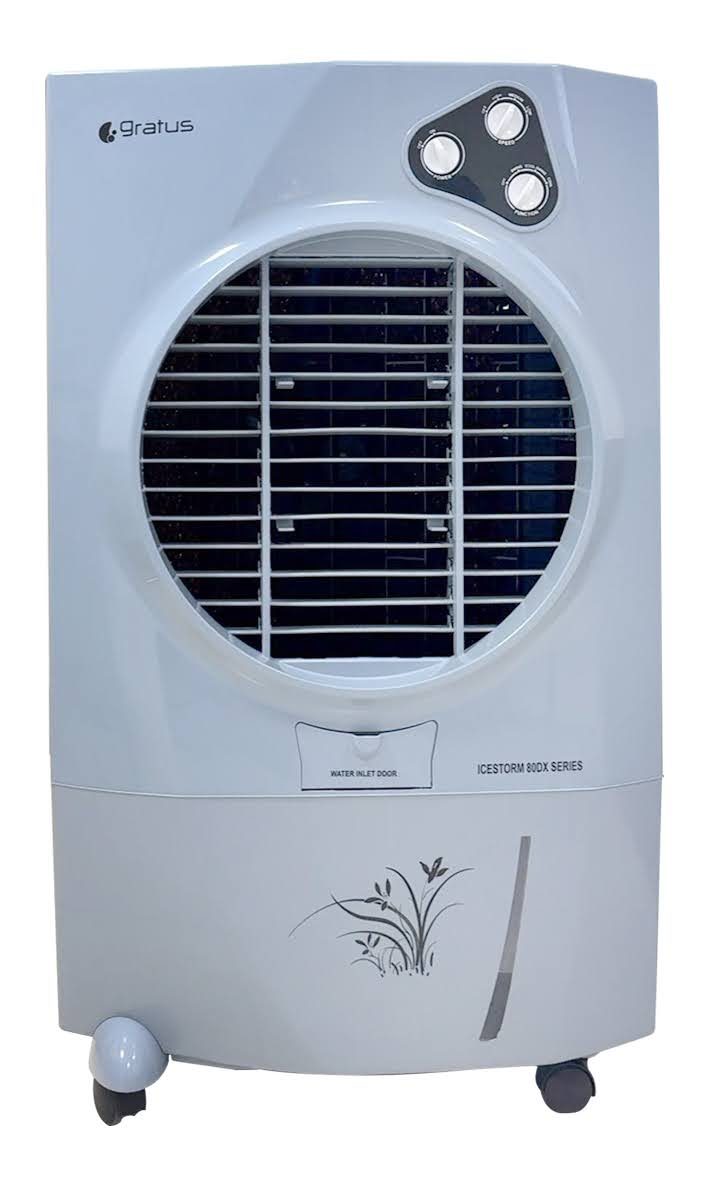 Gratus 80L Icestorm Deluxe Air Cooler with Four Way Air Deflection, Made in India, Model- ICESTORM80DX