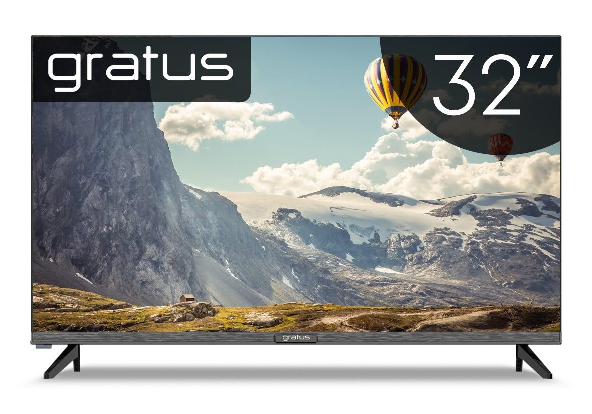 Gratus 32" Edgeless HD ready LED Smart TV, DVB T2/S2 Built-in receiver, Android 12, 2 USB, 3 HDMI, High Resolution, Superior Sound, Model- LT32A23H