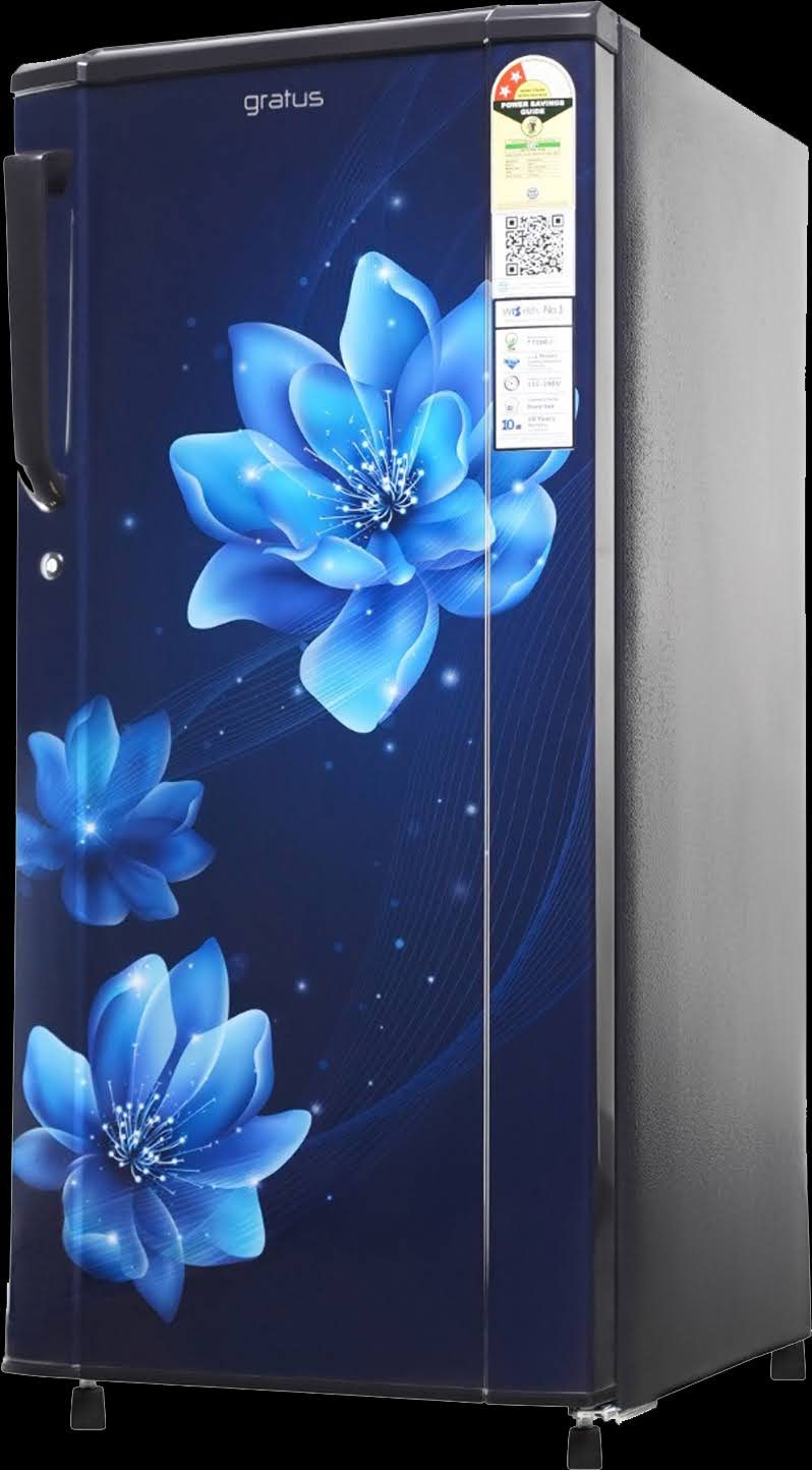 Gratus 246L Single Door Direct Cool Refrigerator (Marine Peony),1 Year Full & 5 Years Compressor Warranty, Model- GDCR246BHI
