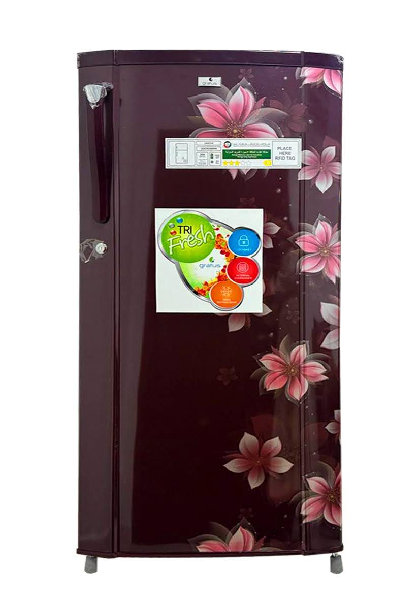 Gratus 246L Single Door Direct Cool Refrigerator (Marine Peony),1 Year Full & 5 Years Compressor Warranty, Model- GDCR246BHI
