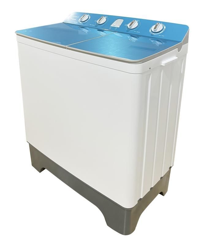 Gratus 22 KG Top Load Semi-Automatic Washing Machine (White/AQUA BLUE), with Lint Filter, Spin-Dry, Model -GSWM22NQ2S