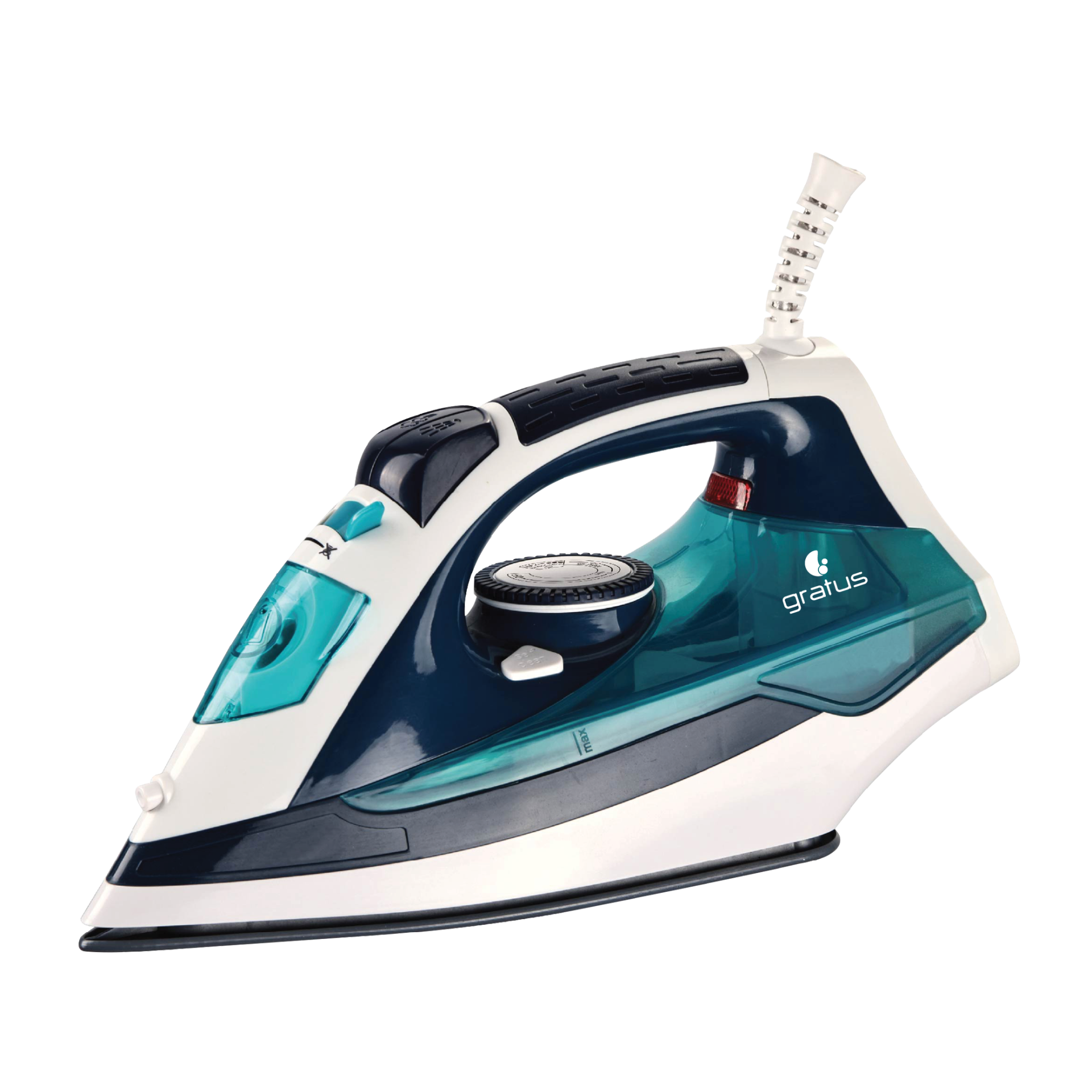 Gratus Dry & Spray Steam Iron 3000W, with vertical steam, Ceramic Soleplate & Temperature Control, Auto Shut – 1 Year Warranty, Model- GIS30NKC