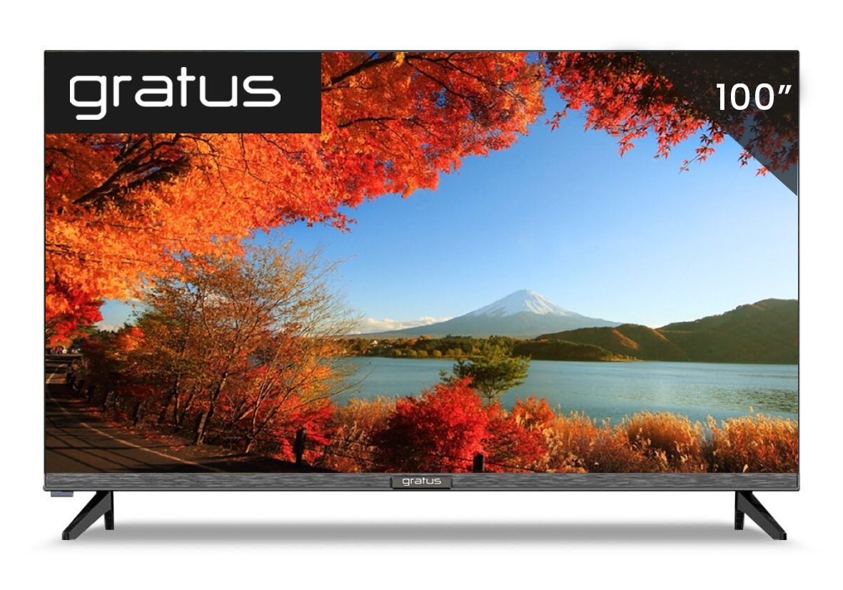 Gratus 100″ QLED Google powered 4K Edgeless UHD SMART TV with ThinQ AI, Quad Core Processor, Dolby Audio, ZBT Panel, Model- LT100QG63QE