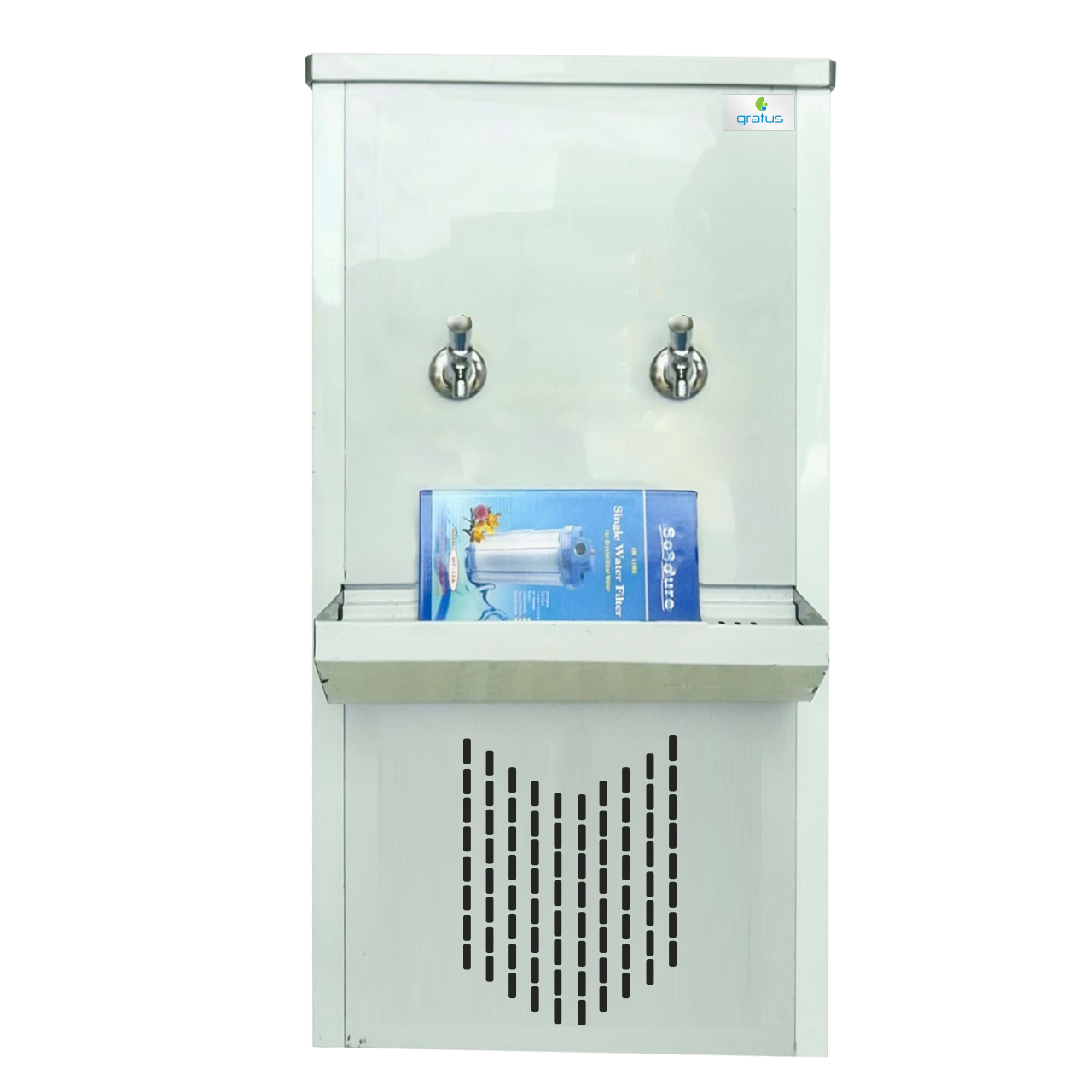 Gratus 2 Tap Steel Water Cooler 1 Year Warranty, Model- GSD33T2