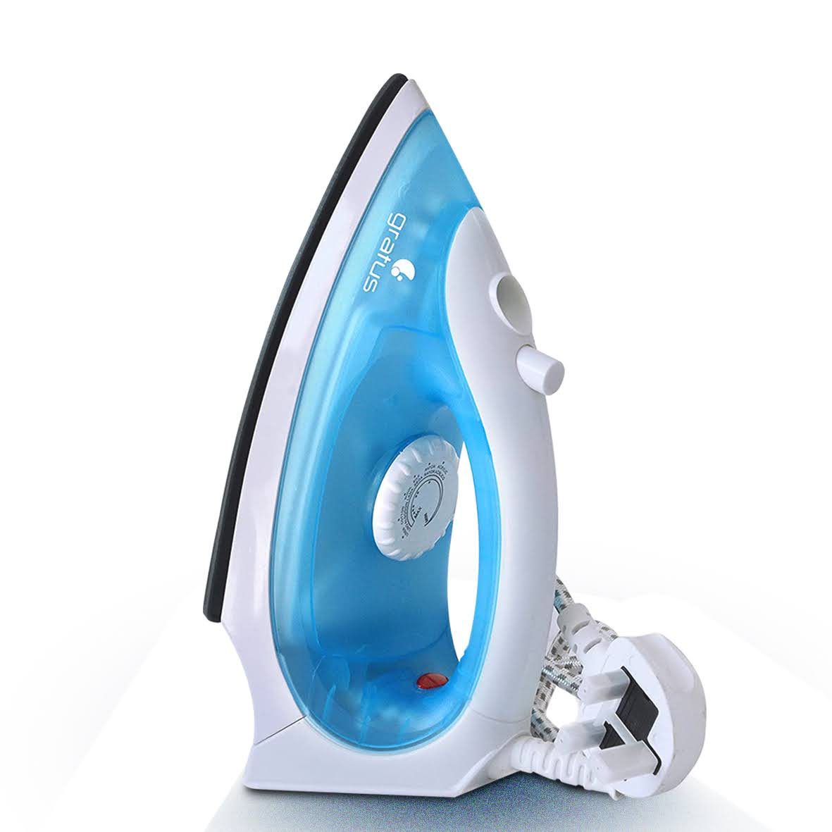 Gratus Dry & Spray Steam Iron 1200W - Ceramic Soleplate & Temperature Control, Auto Shut - 1 Year Warranty, Model- GSI1200UC