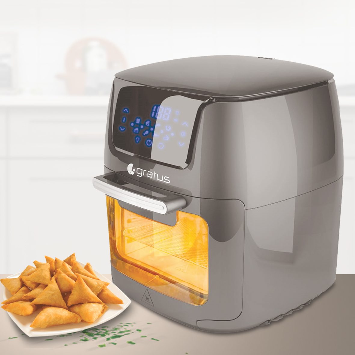 Gratus Digital 12L Air Fryer 1800W, 1 Year warranty, Model- GR-A650DTTB