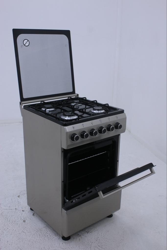 Gratus 50×50 Full Gas Free Standing Cooker with four Euro Burners, Model- CR55KTSS1