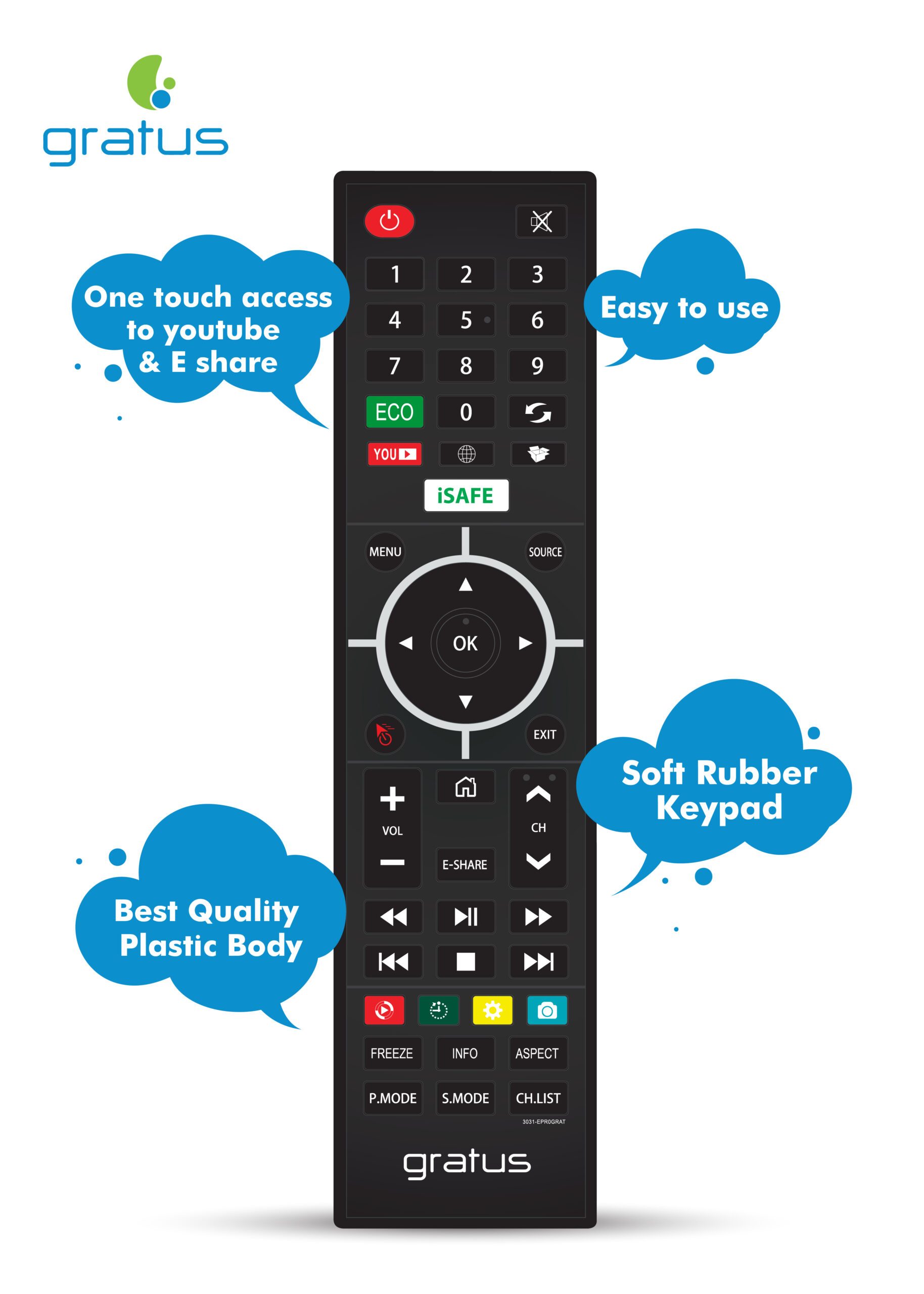 Gratus Android TV 55 inch TV GASLED55ACDHD