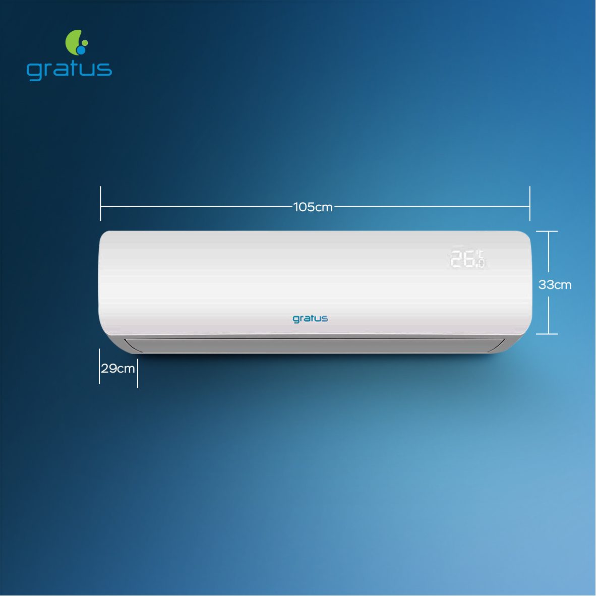 Gratus 2 Ton Split Air Conditioner | Rotary Compressor | R410A Refrigerant | 4-Way Cooling | GSAC24TRS