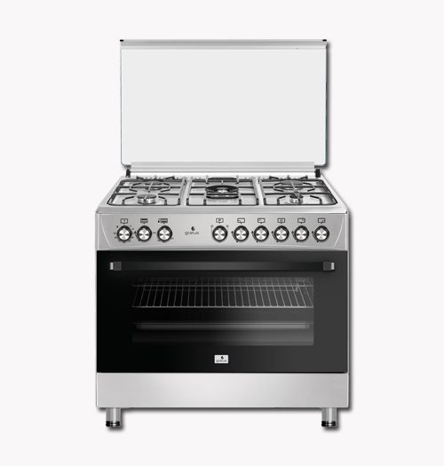 Gratus 90X60 (cm) 5 Burner Free Standing Gas Cooker with Oven, Cast Iron, 1-year warranty, Made in Turkey, Model - GGR965RTE