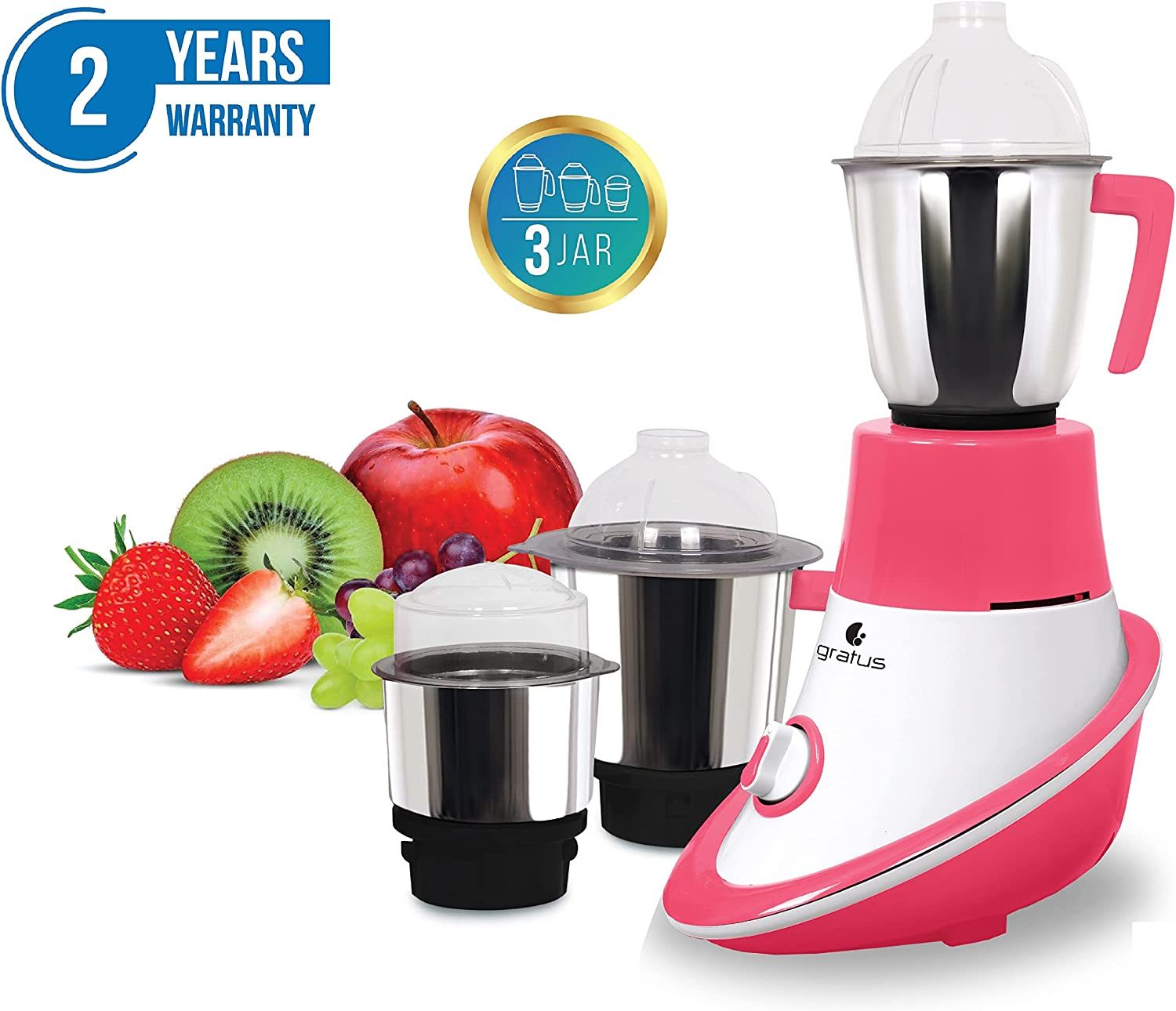 Gratus 600W Mixer Grinder, Model- GMG6503TI