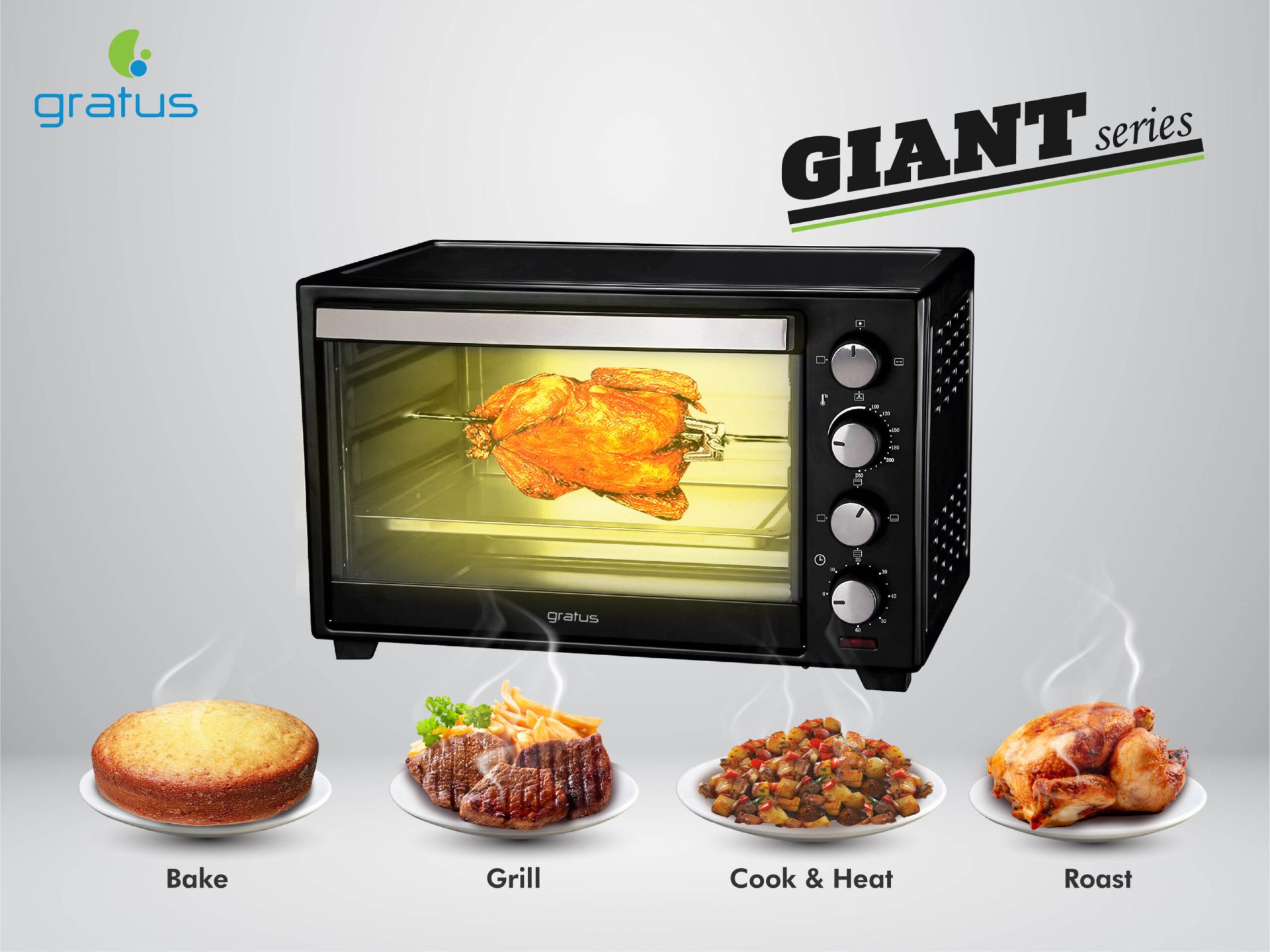 Gratus Oven Grill Toaster 60L- GOTG60TT