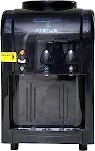 Gratus 3 Tap Tabletop Water Dispenser | Hot, Cold & Normal Water | Stainless Steel Tank | 1-Year Full & 2-Year Compressor Warranty | GWD503TTB
