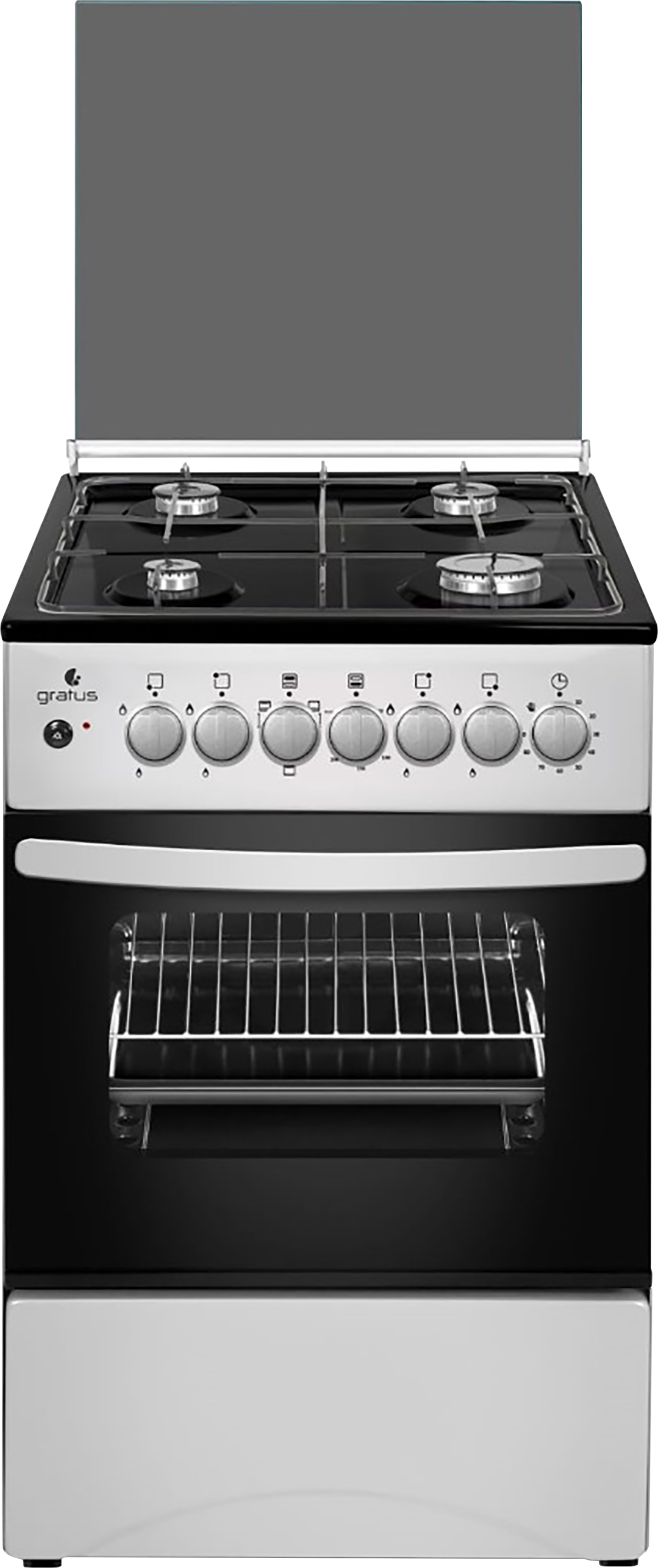 Gratus Classic Series 50×50 Full Gas Free Standing Cooker with Euro Burners, Model- GGR54FRTES