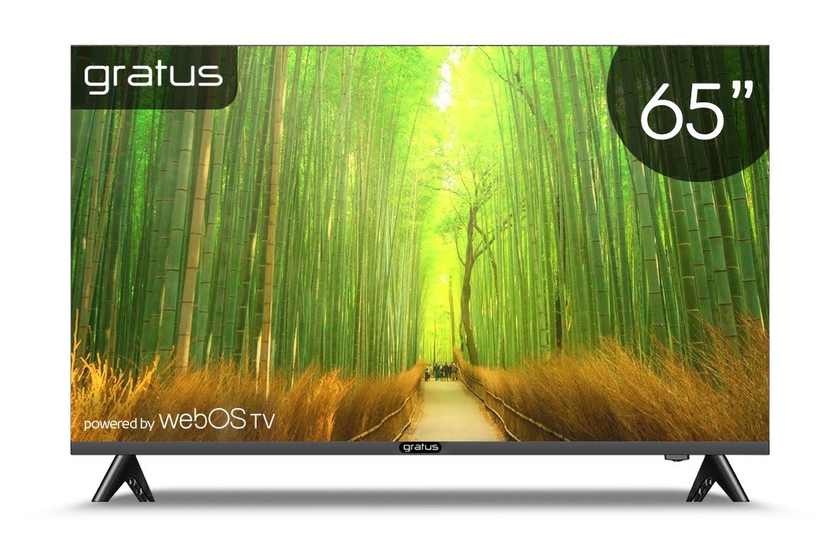 Gratus WebOS powered 4K Edgeless UHD 65"LED SMART TV with ThinQ AI, Quad Core Processor, Dolby Audio, Model- GTV4K65LCIJ