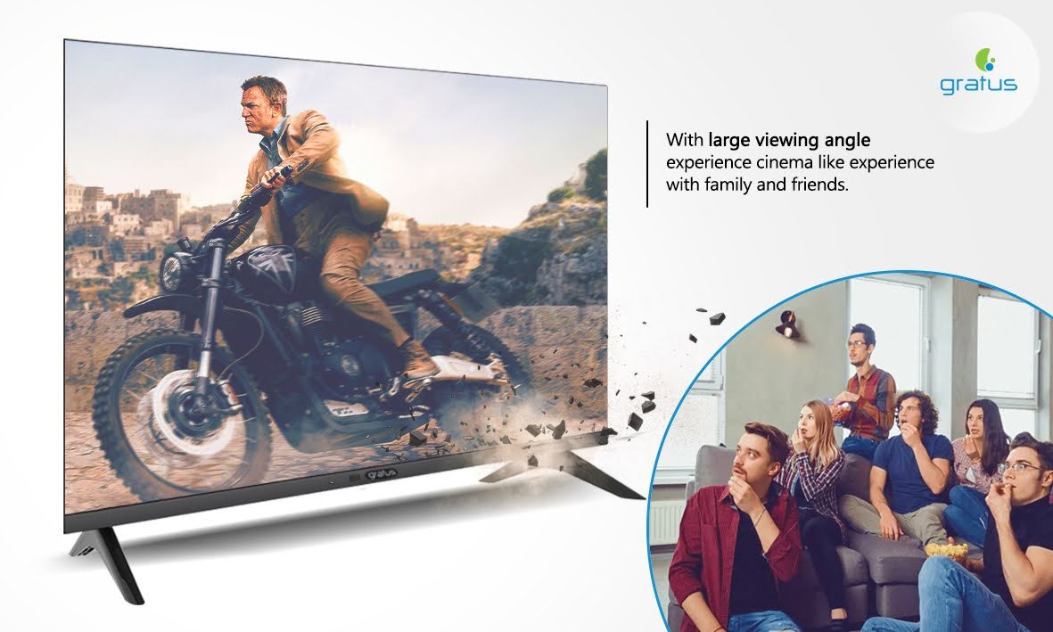 Gratus WebOS powered 4K Edgeless UHD 65"LED SMART TV with ThinQ AI, Quad Core Processor, Dolby Audio, Model- GTV4K65LCIJ