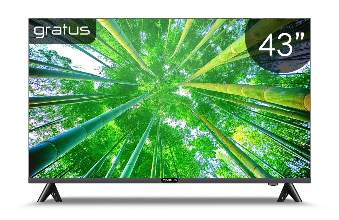 Gratus 43" Full HD Smart TV, Smart With T2 /s2 (receiver Inbuilt), Android 11, Color Box, E-share, YouTube, Netflix, FaceBook, A+ Panel, Model- GTV43SCIJ