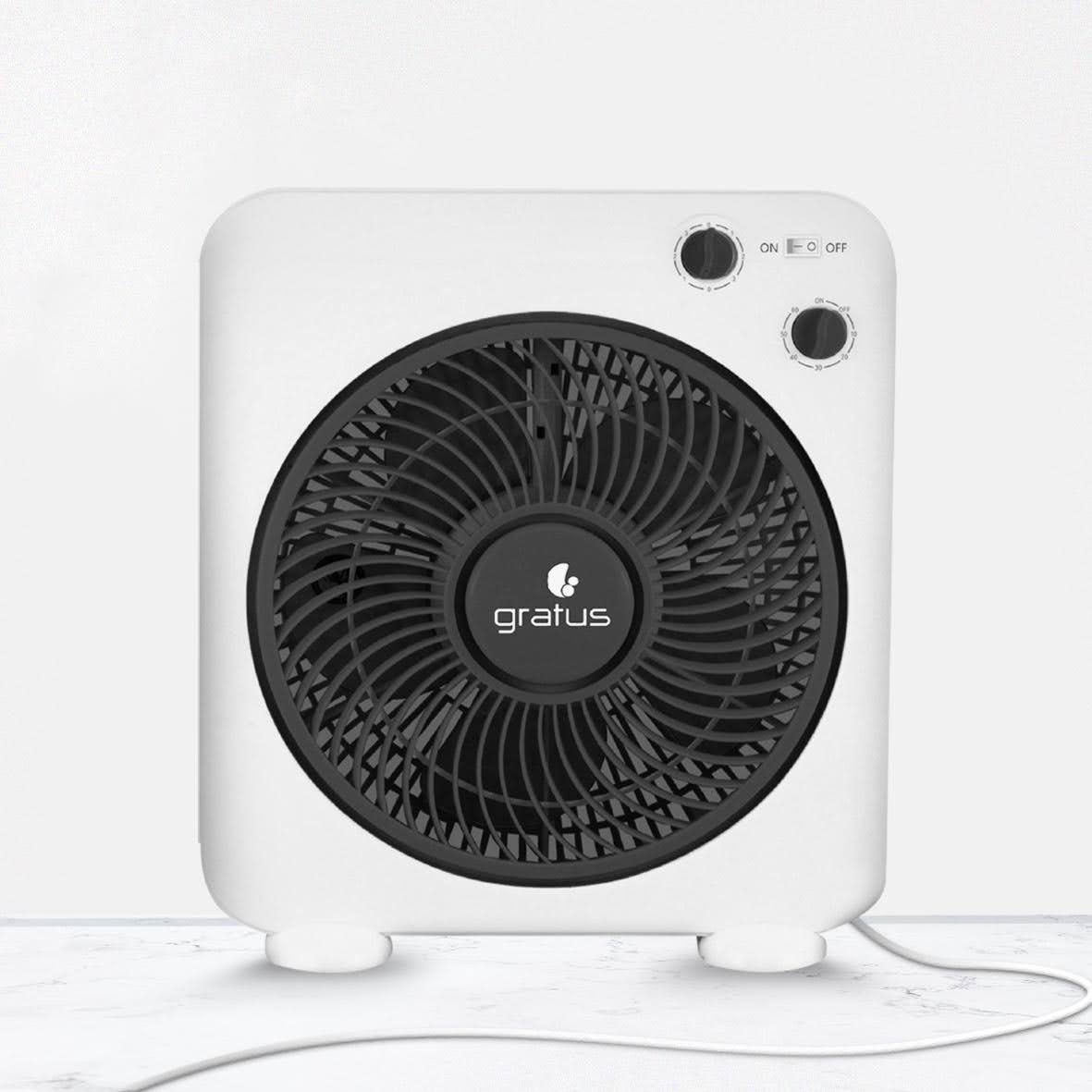 Gratus 12" Electric Box Fan, with 2 years warranty, Model-GRBF12AFTBM