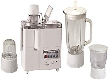 Gratus 400 Watts Food Processor Blender/Juicer, 3-speed control with safety arm, stainless steel housing, removable residue, Model- GFP4001FEC