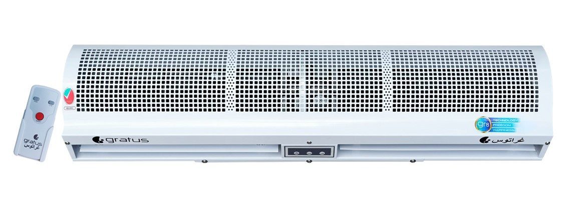Gratus 200 cm Cross Flow Air Curtain with Wireless Remote Controller, Door Sensor & Magnetic Door Switch, Commercial Air Door Fan, 1-Year Warranty, Made in China, Model - GC20G5-2R
