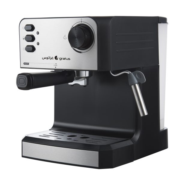 Gratus Semiautomatic Espresso Coffee Machine with Large Smart Touch Screen, 850W 20 Bar Pump & NCT Espresso Machine with 360°Steam Wand, 1.8L Detachable Tank, Overheat Protection for Home Baristas, Model-GCM619EXFS